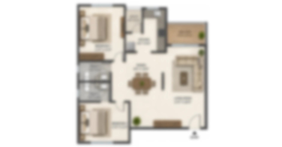 Sheth Thane 3 BHK Floor Plan